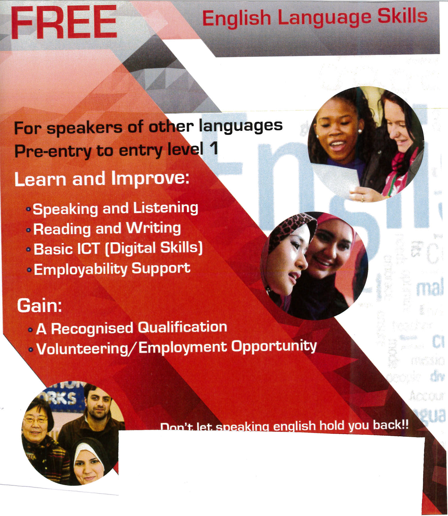 English Language Skills poster